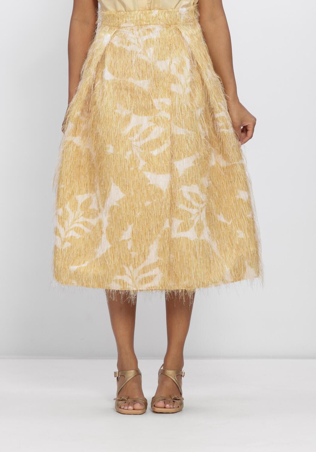 Natan Midirok Dames Jup Evasee, Maat: 38, Kleur: Geel afbeelding