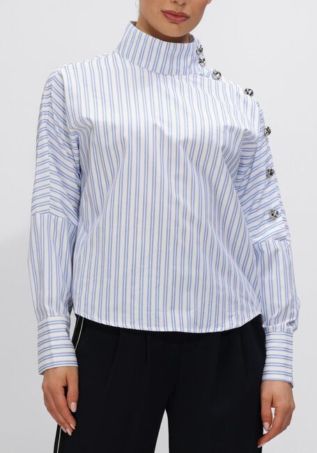 Blauwe CO'COUTURE Blouses DEVIN ASYM CC BUTTON BLOUSE - large