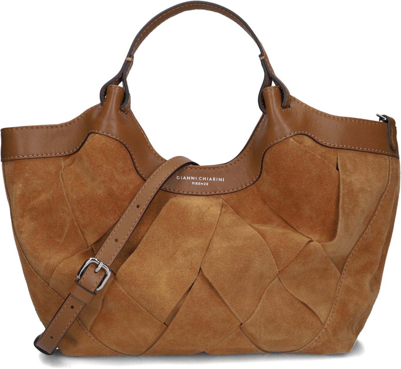 Gianni Chiarini Schoudertas
Dames Dua 12349, Materiaal: Suède, Kleur: Bruin afbeelding 1