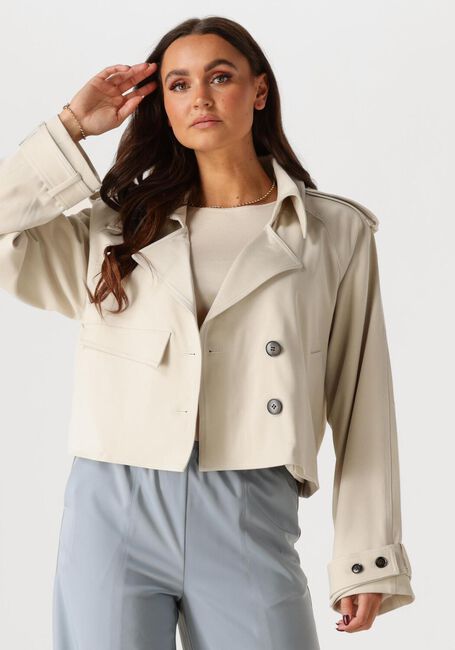 Beige GESTUZ Trenchcoats GZEDINA SHORT JACKET - large