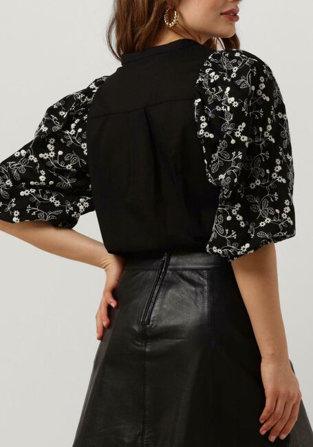 Zwarte SUMMUM Blouses SHIRT COTTON EMBROIDERED - large