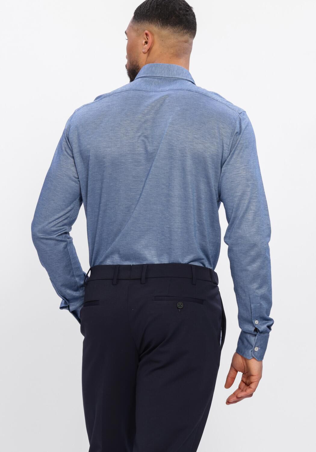 Blauwe XACUS Casual overhemd 21464 520ML - large