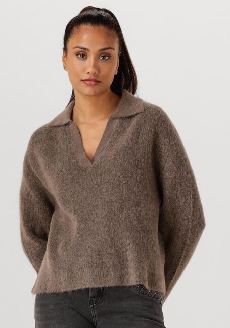 Bruine MOS MOSH Trui MMTHORA AIDY POLO KNIT - large