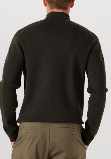 Donkergroene NN.07 Trui HARALD HALF ZIP 6530 - large