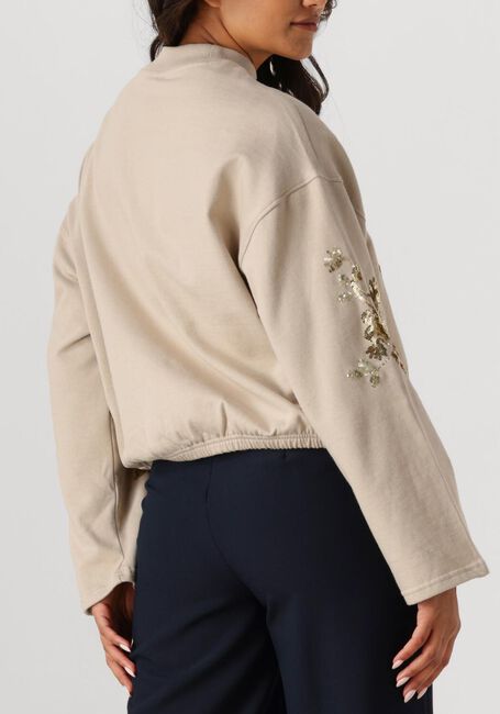 Beige SUMMUM Trui CROPED EMBELLISHED - large