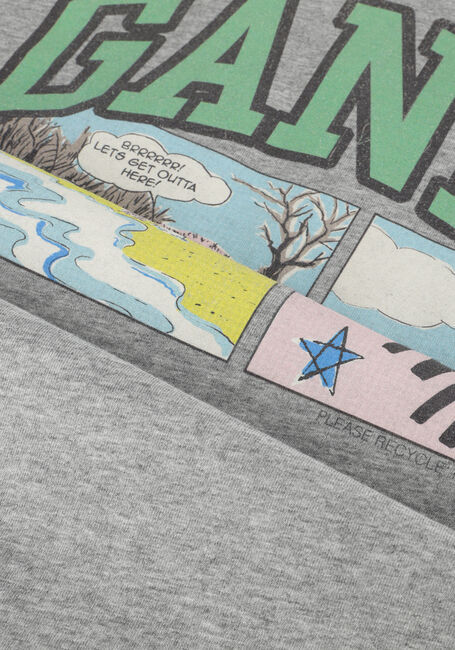 Grijze GANNI Tops & T-shirts BASIC COTTON JERSEY BEAR COMIC TEDDY - large