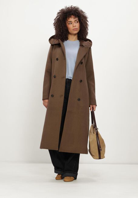 Bruine WOOLRICH Mantel MELTON WOOL COAT - large