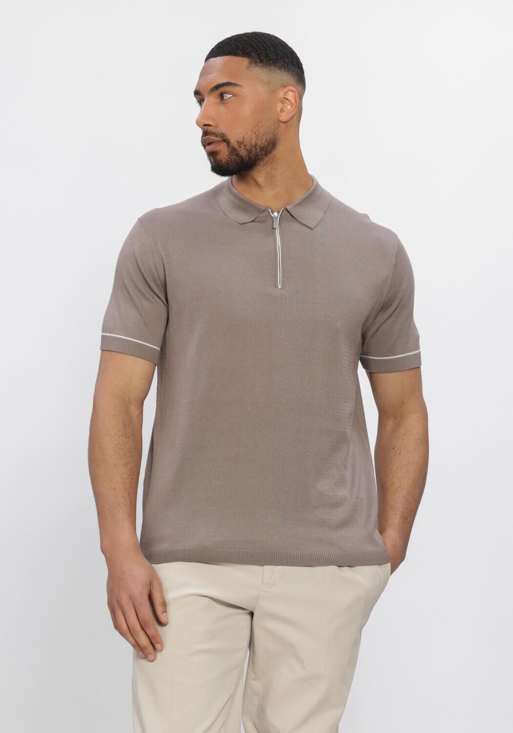 Taupe STEFANO LAURAN Polo POLO BASTIAN - large