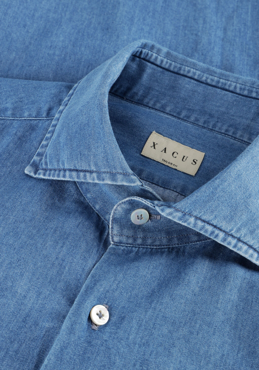 Blauwe XACUS Casual overhemd 91118 MOP721ML - large