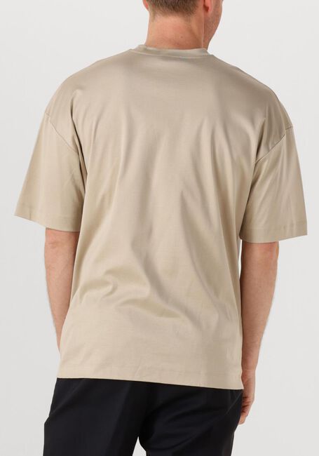 Beige VALENZA  1001 INTERLOCK SUPIMA TSHIRT - large