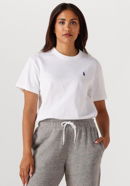 Witte RALPH LAUREN T-shirt HW SS TEE-SHORT SLEEVE-T-SHIRT - large