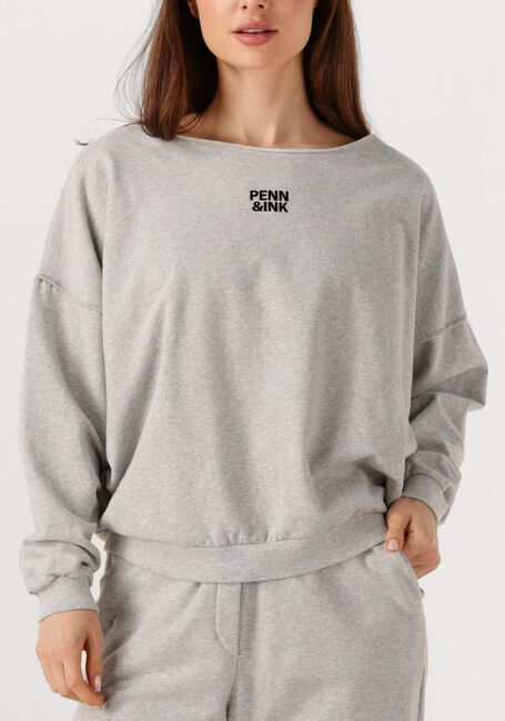 Grijze PENN & INK Trui SWEATER W25F1703 - large