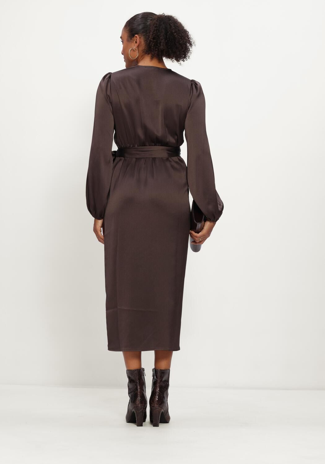 Bruine LINA LOCCHI Midi jurk LL-BEA - large