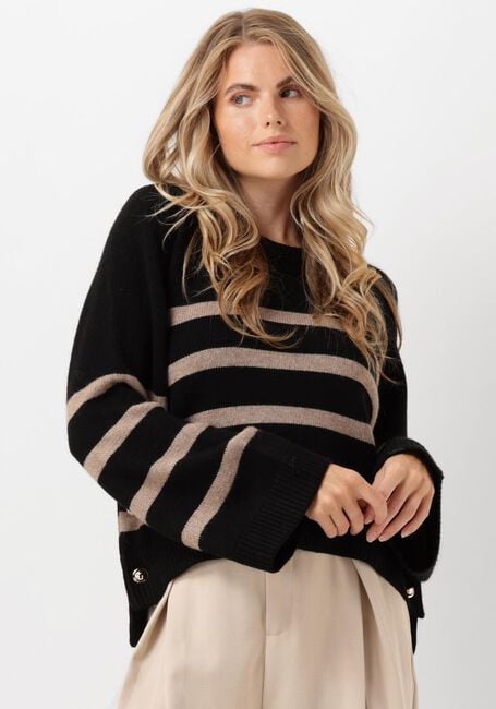 Zwarte CO'COUTURE Truien/vesten MAJA BUTTON STRIPE - large