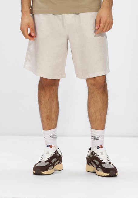 Beige OLAF HUSSEIN Korte broek LINEN BLEND SHORT - large