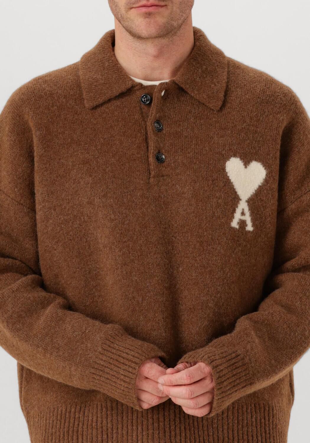 Bruine AMI PARIS Trui UPL408 NUAGE - large