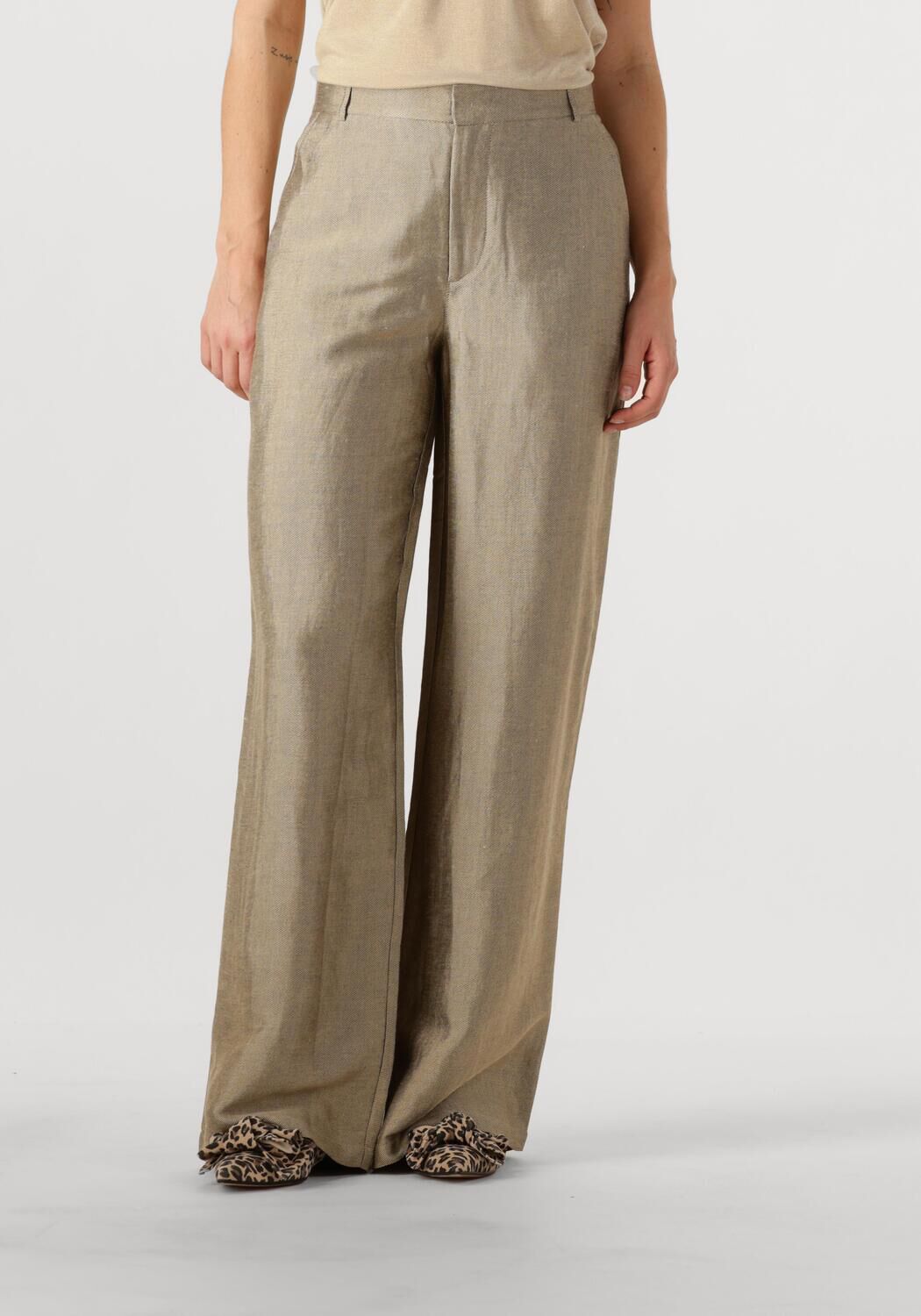 Aimee the Label Pantalon Dames Yon2, Maat: L, Kleur: Beige