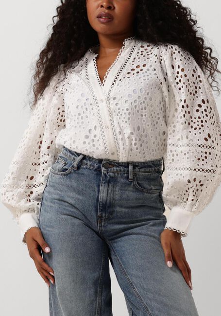 Witte CO'COUTURE Blouses VIOLA ANGLAISE TOP - large