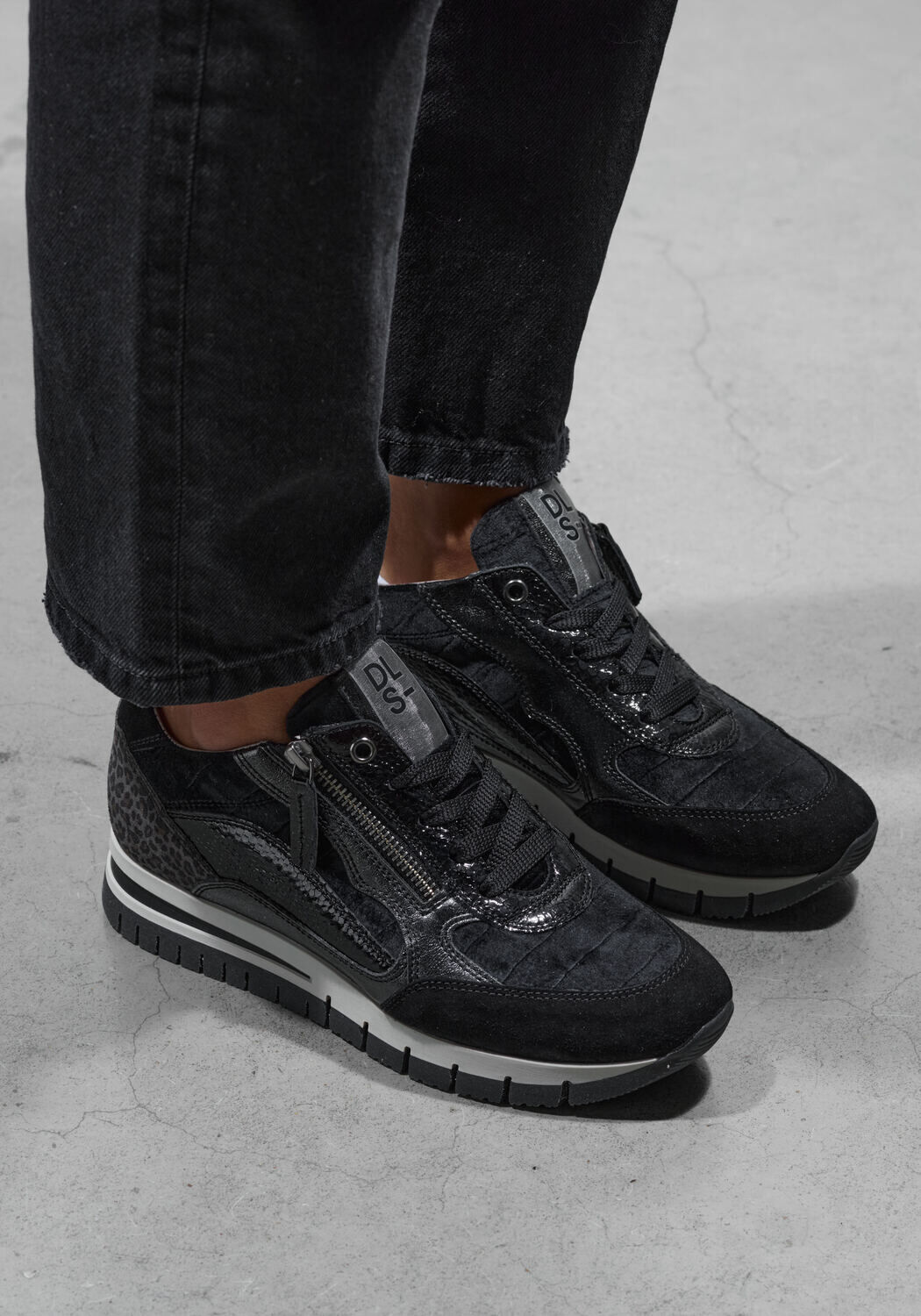 Zwarte DL SPORT Lage sneakers 6329 - large