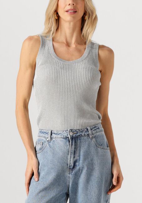 Zilveren MOS MOSH Top MMRELENA IMANJA KNIT TANK TOP - large