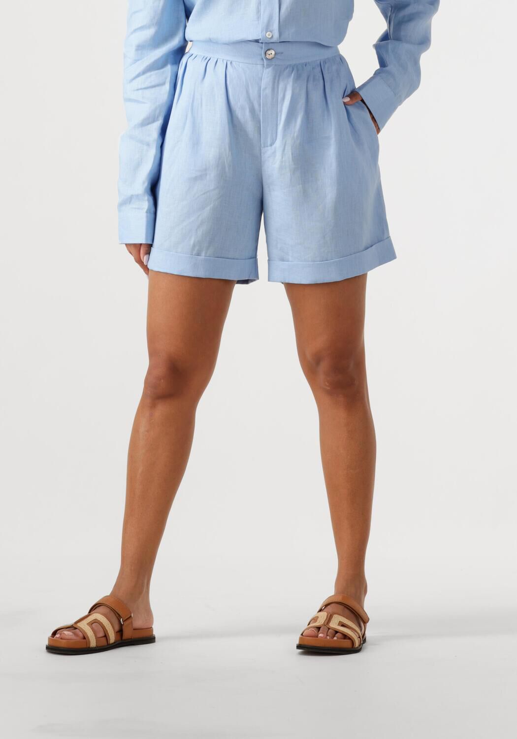 Resort Finest Korte Broek Dames Bermuda, Maat: S, Kleur: Lichtblauw afbeelding 1