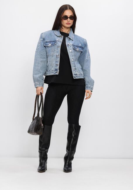 Zwarte ALIX THE LABEL T-shirt LADIES KNITTED FADED LX T-SHIRT - large