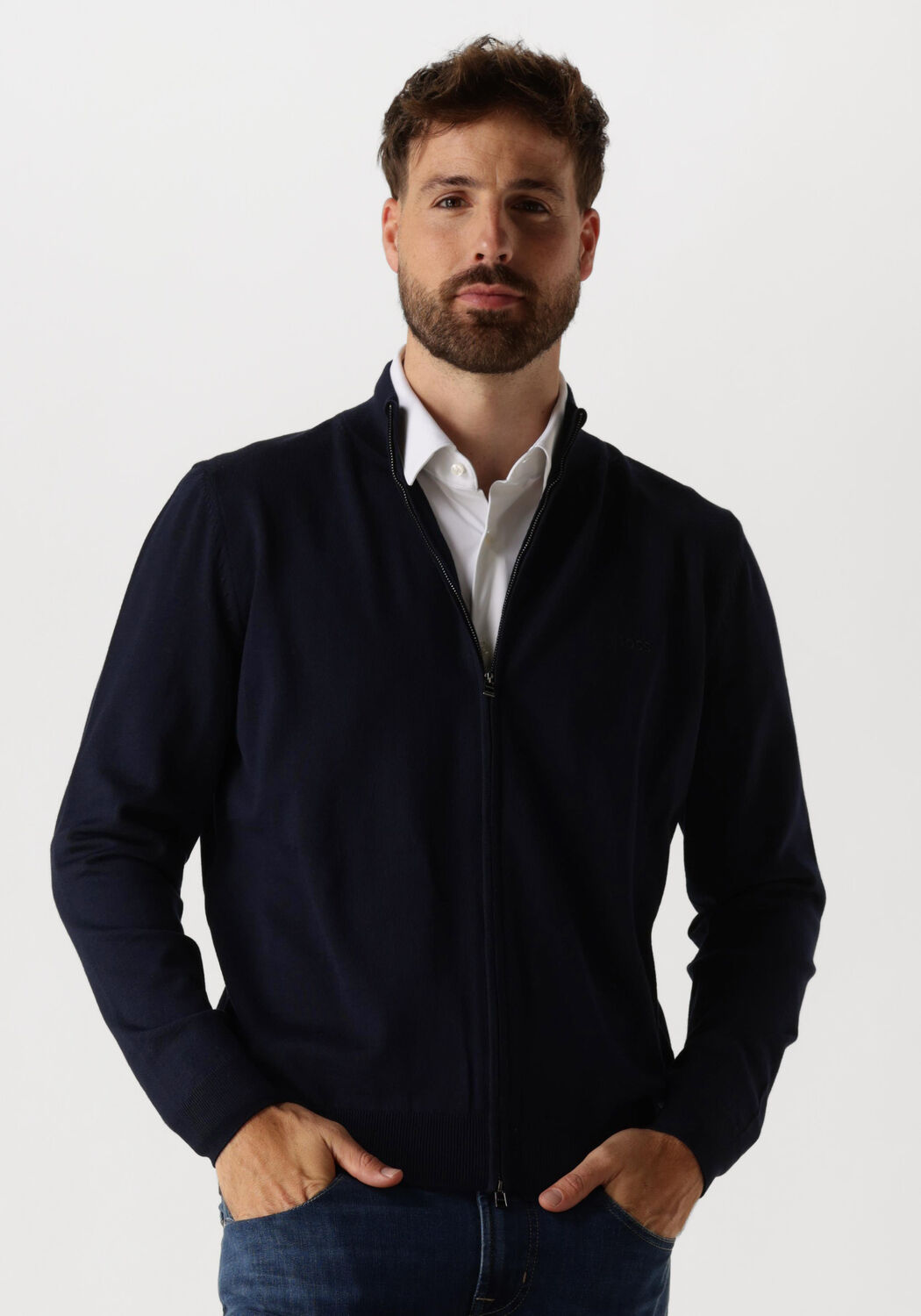 Boss Black Vest Heren Balonso-l, Maat: 3XL, Kleur: Donkerblauw