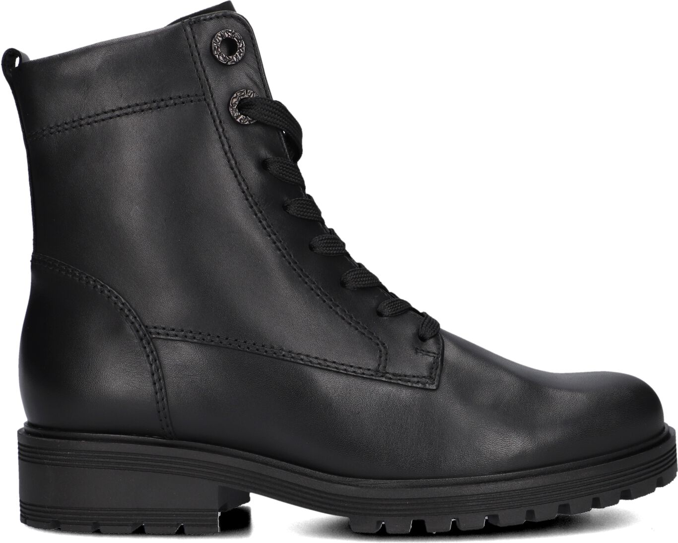 Gabor Veterboots Dames 765.1, Maat: 39, Materiaal: Leer, Kleur: Zwart