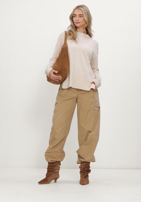 Beige RUBY TUESDAY Trui VALLIE SOFT ROUND NECK PULLOVER HIGH BORDER - large