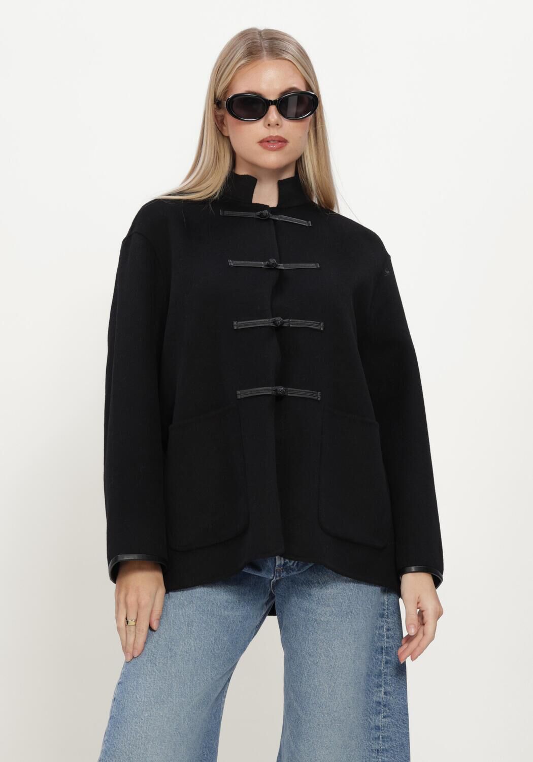 Zwarte ALTER EGO Jack NIA WOOL COAT - large