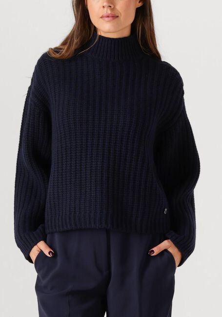 Blauwe DANTE6 Trui ADOUNA BUTTON WOOL SWEATER - large