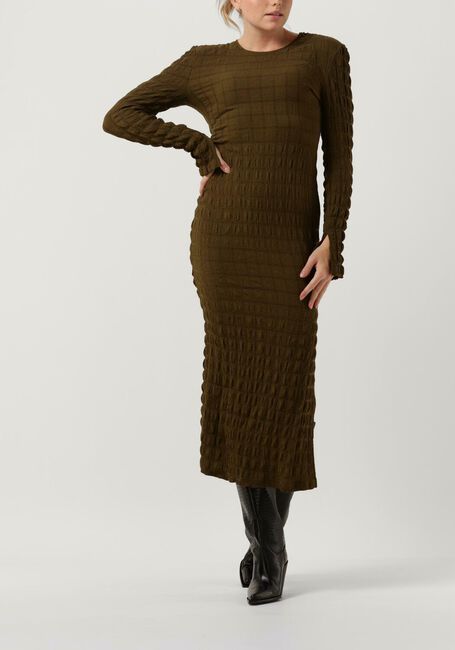 Groene GESTUZ Midi jurk ALLENY DRESS - large