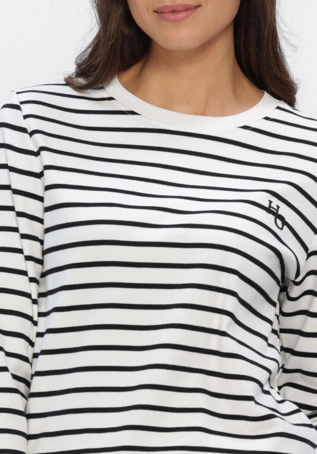 Witte HOUSE OF GRAVITY Top STRIPE LONG SLEEVE - large