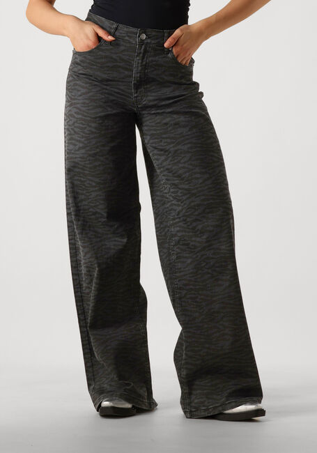 Grijze CO'COUTURE Pantalon ZEBRA GREY WIDE LONG PANTS - large
