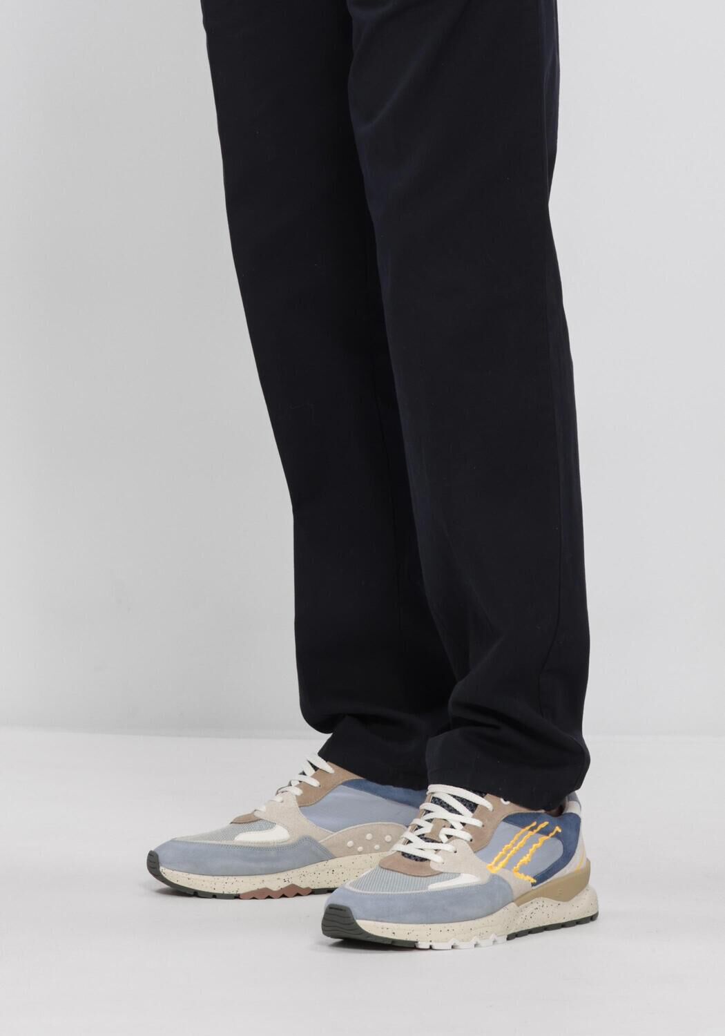 Grijze FLORIS VAN BOMMEL Lage sneakers SFM-10243 DE TREENER - large