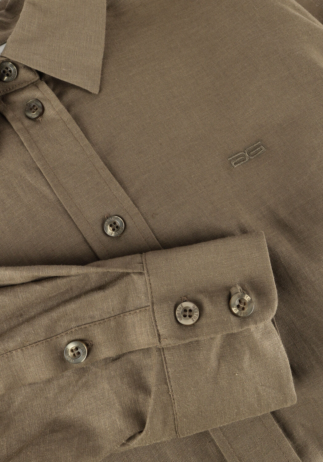 Grijze GESTUZ Blouses LIZAGZ OZ LINEN SHIRT - large