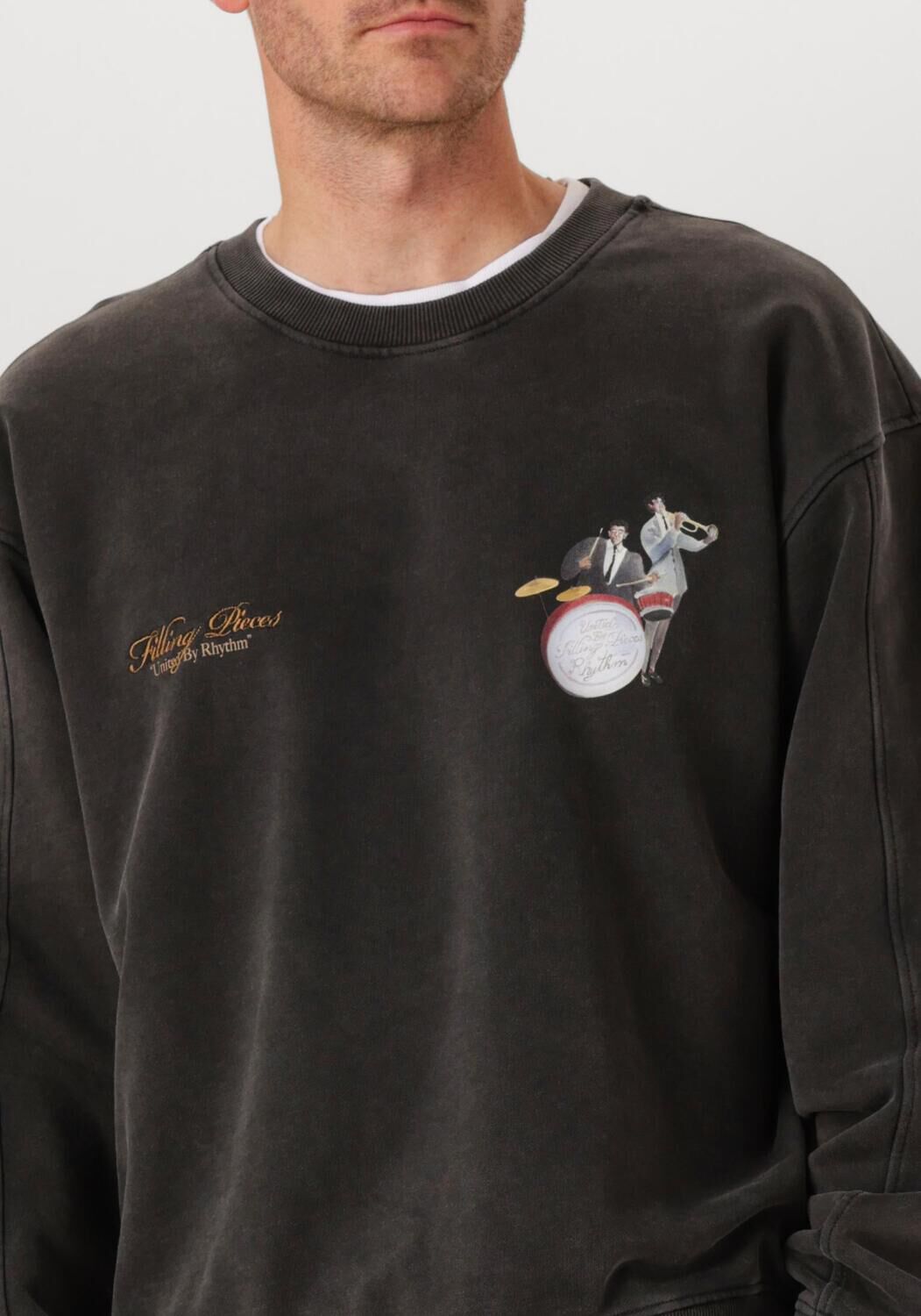 Grijze FILLING PIECES Sweater SWEATSHIRT BAND - large