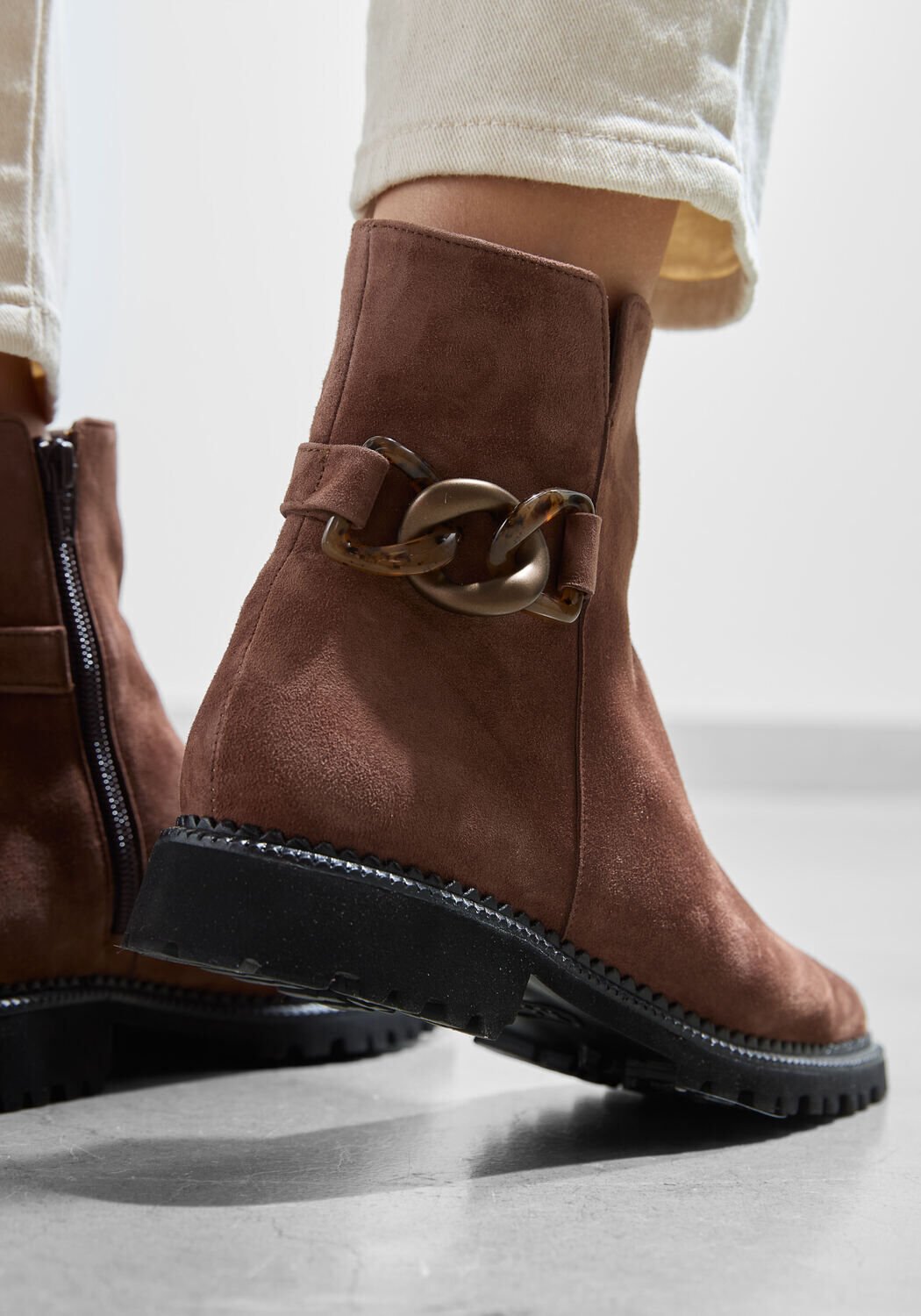 Bruine BRUNATE Enkellaarsjes 18271 - large