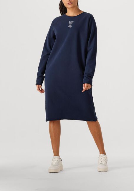 Donkerblauwe PENN & INK Midi jurk DRESS PRINT - large