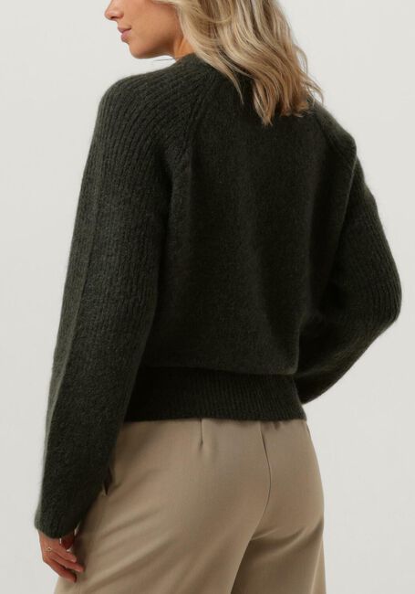 Donkergroene SECOND FEMALE Trui BROOKLINE KNIT NEW O-NECK - large