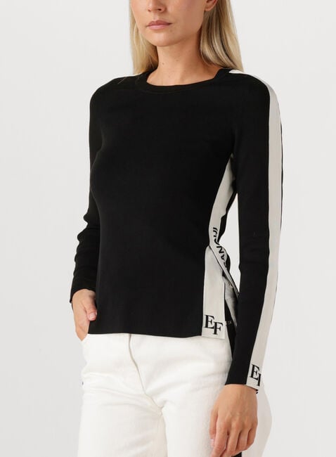 Zwarte ELISABETTA FRANCHI Trui KNITTED SWEATER - large