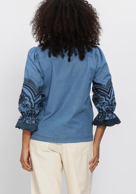 Blauwe MOS MOSH Blouses MMSTOMIN EMB SHIRT - large