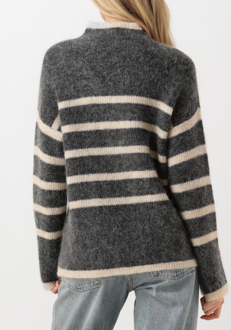 Grijze SECOND FEMALE Trui OVALIS KNIT T-NECK - large
