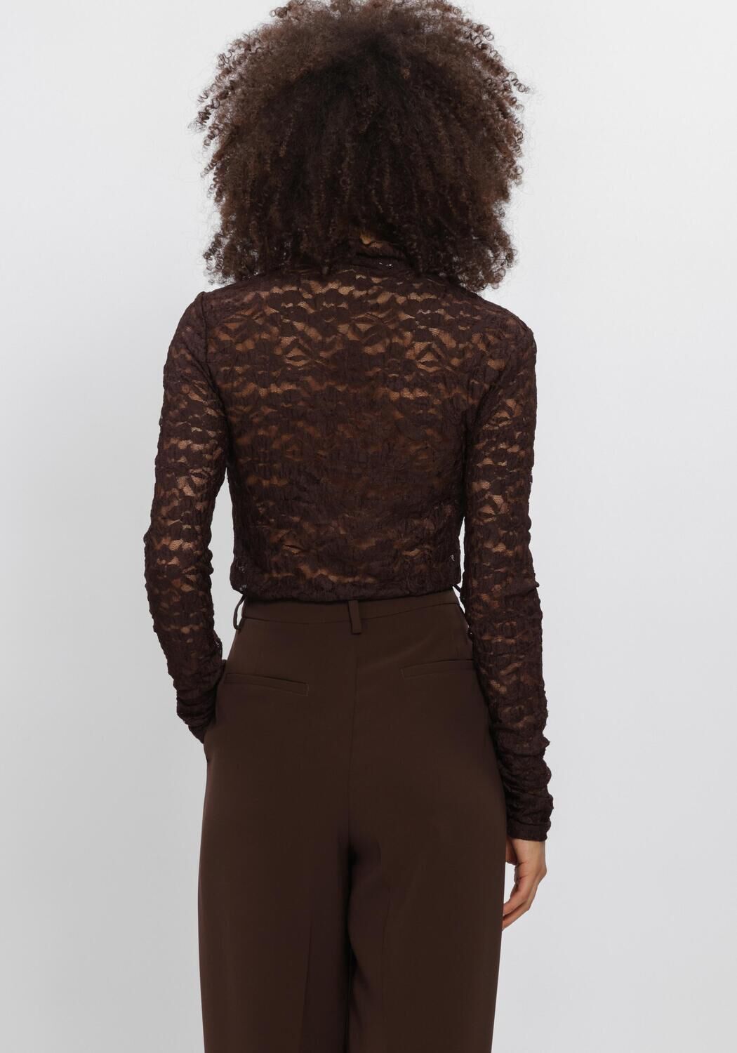 Bruine DANTE6 Top IRONY LACE TURTLE NECK TOP - large