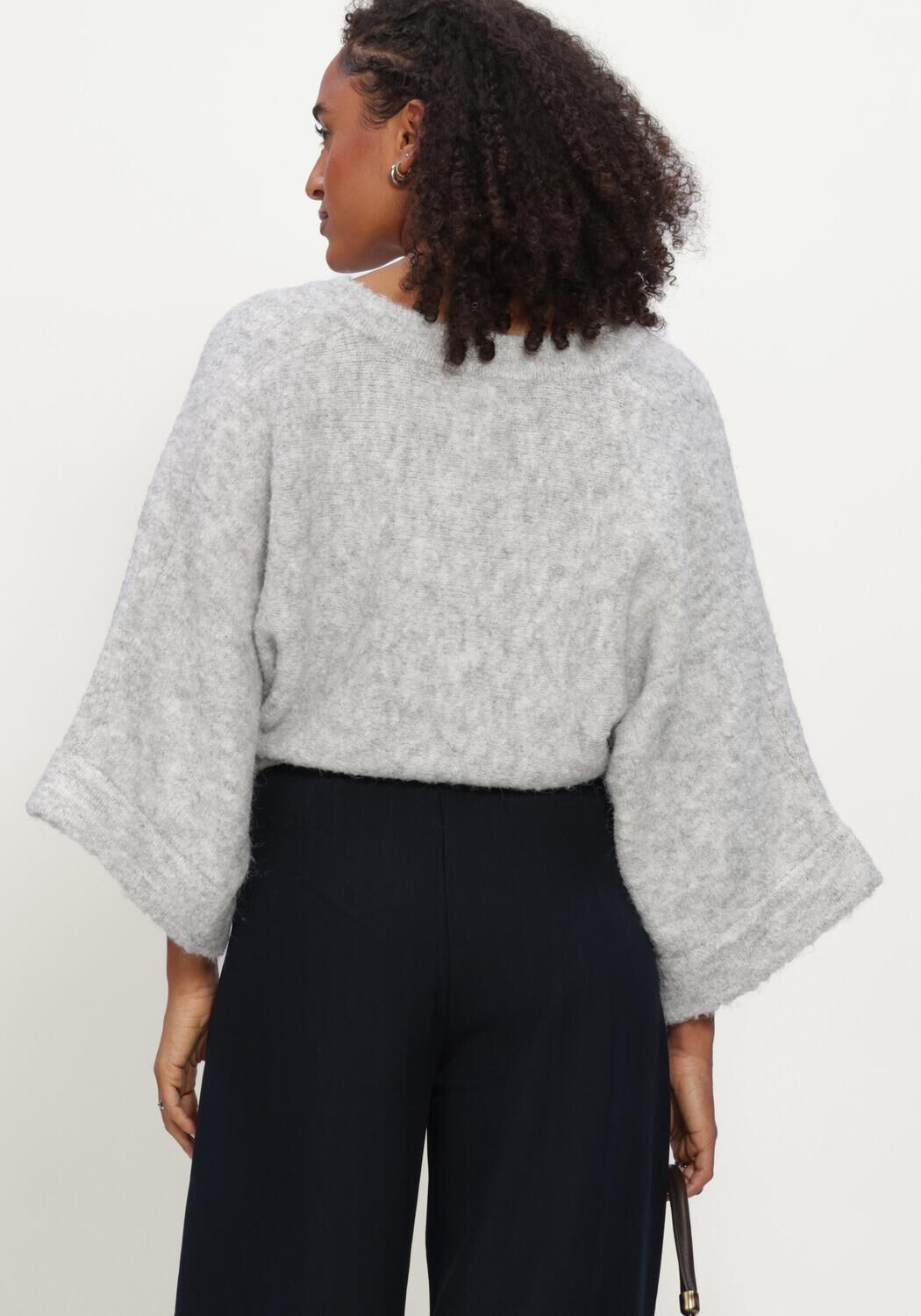 Grijze AIMEE THE LABEL Truien/vesten CLIPPOW6 KNITTED SWEATER - large