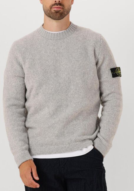 Lichtgrijze STONE ISLAND Trui CREW NECK - large