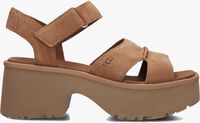 Cognac UGG Sandalen met hak W NEW HEIGHTS ANKLE STRAP - medium