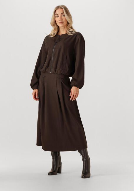 Bruine CO'COUTURE Midirok LUNA POCKET PLEAT SKIRT - large