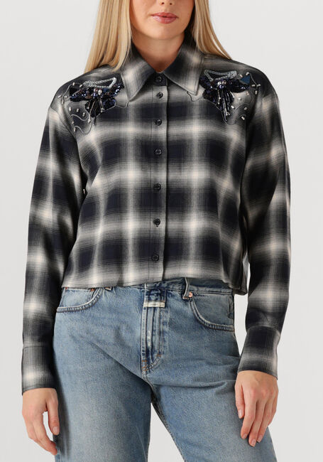 DANTE6 EASON CHECK EMBALLISHED SHIRT - large