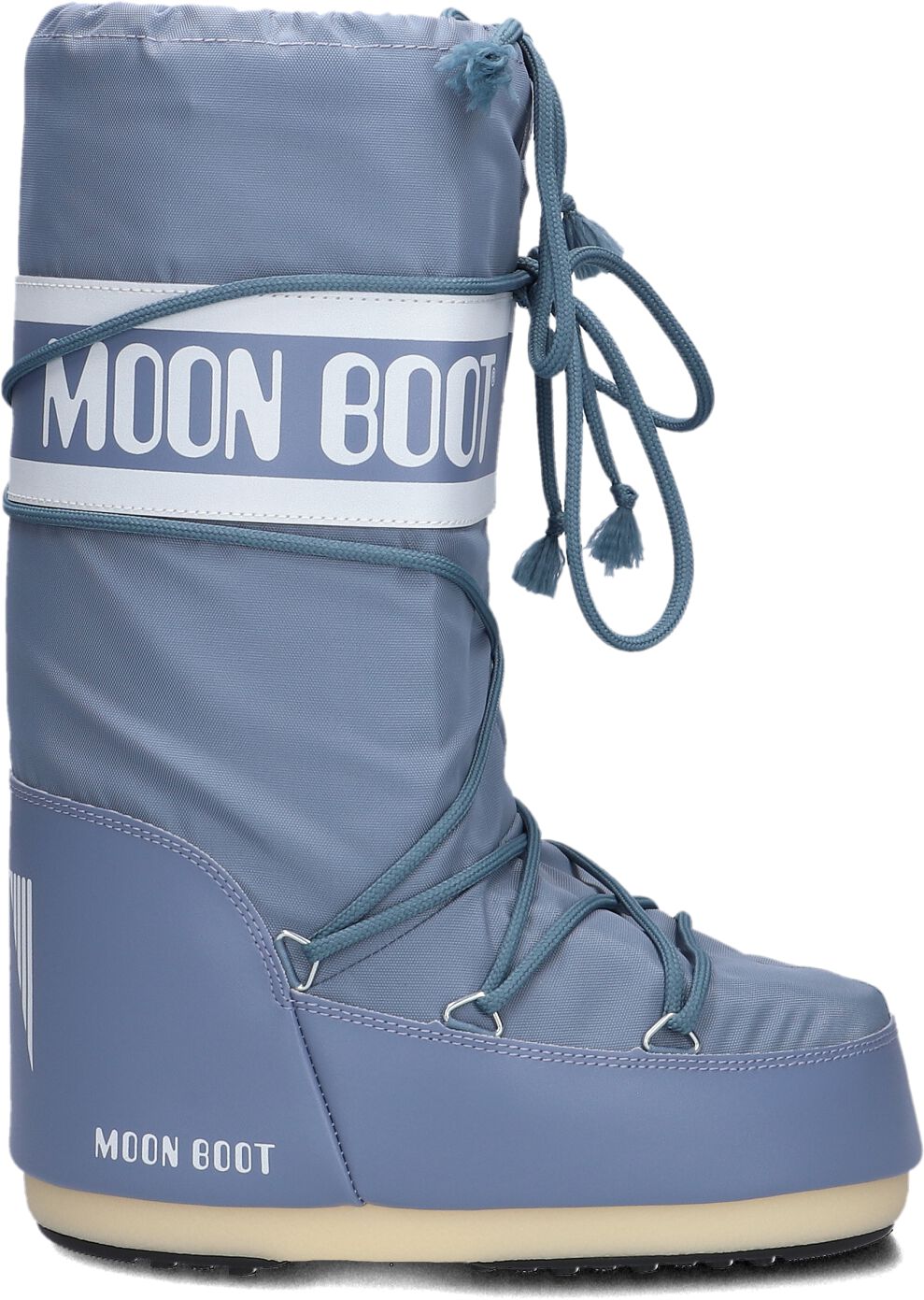 Moon Boot Snowboots Dames Nylon Veter Snowboot, Maat: 39/41, Materiaal: Nylon, Kleur: Grijs